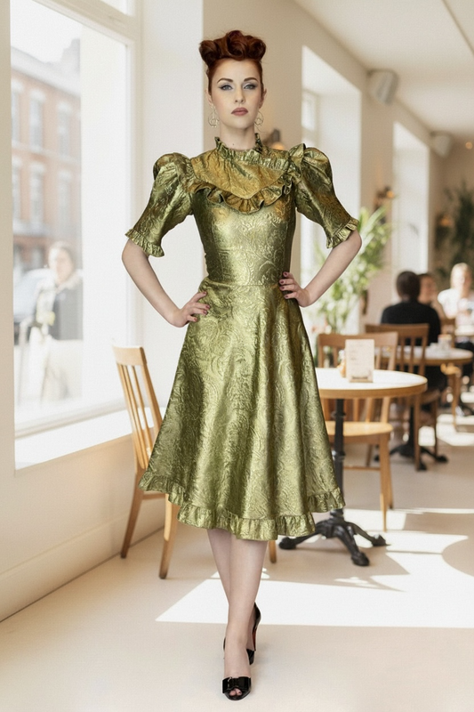 Winona robe vert amande