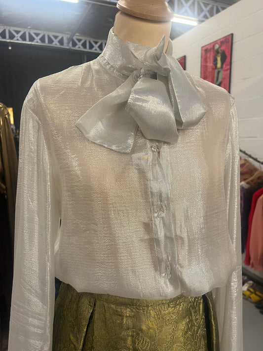 Lavallière blouse irisée