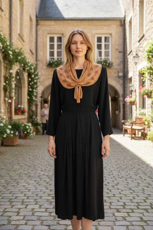 Robe vintage brodée années 40