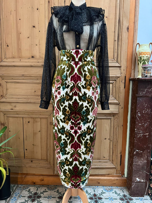 Jupe crayon tapisserie