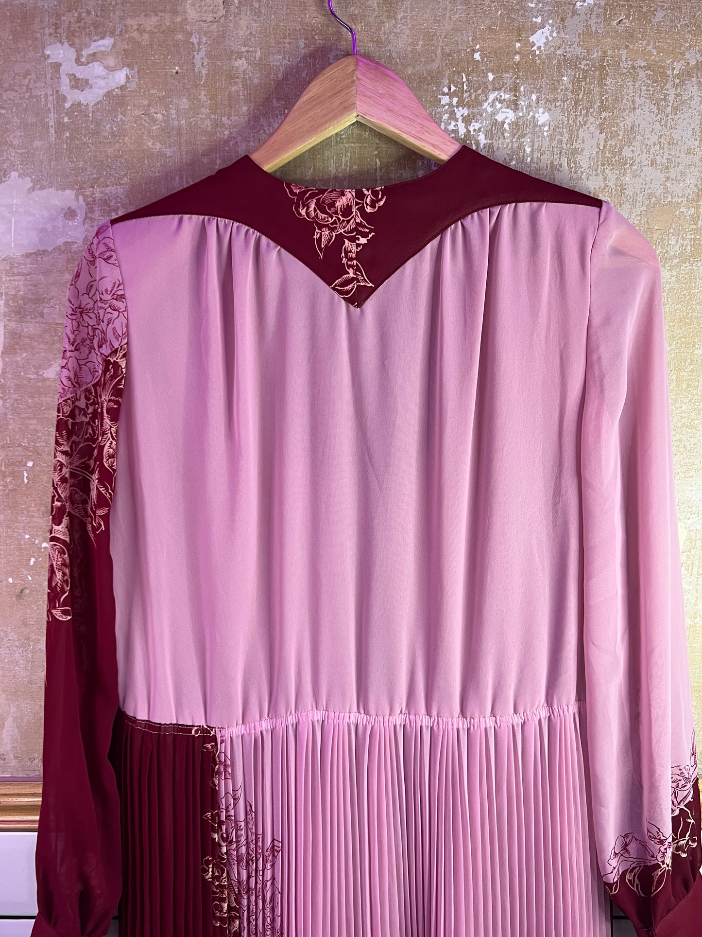 Robe vintage 70s jupon plissé