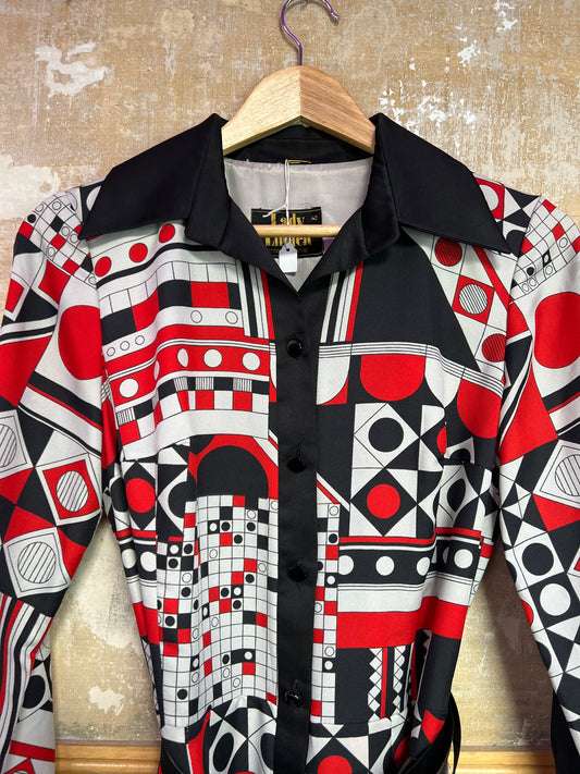 Robe vintage imprimé graphique