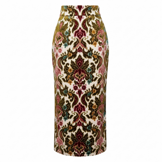 Jupe crayon tapisserie