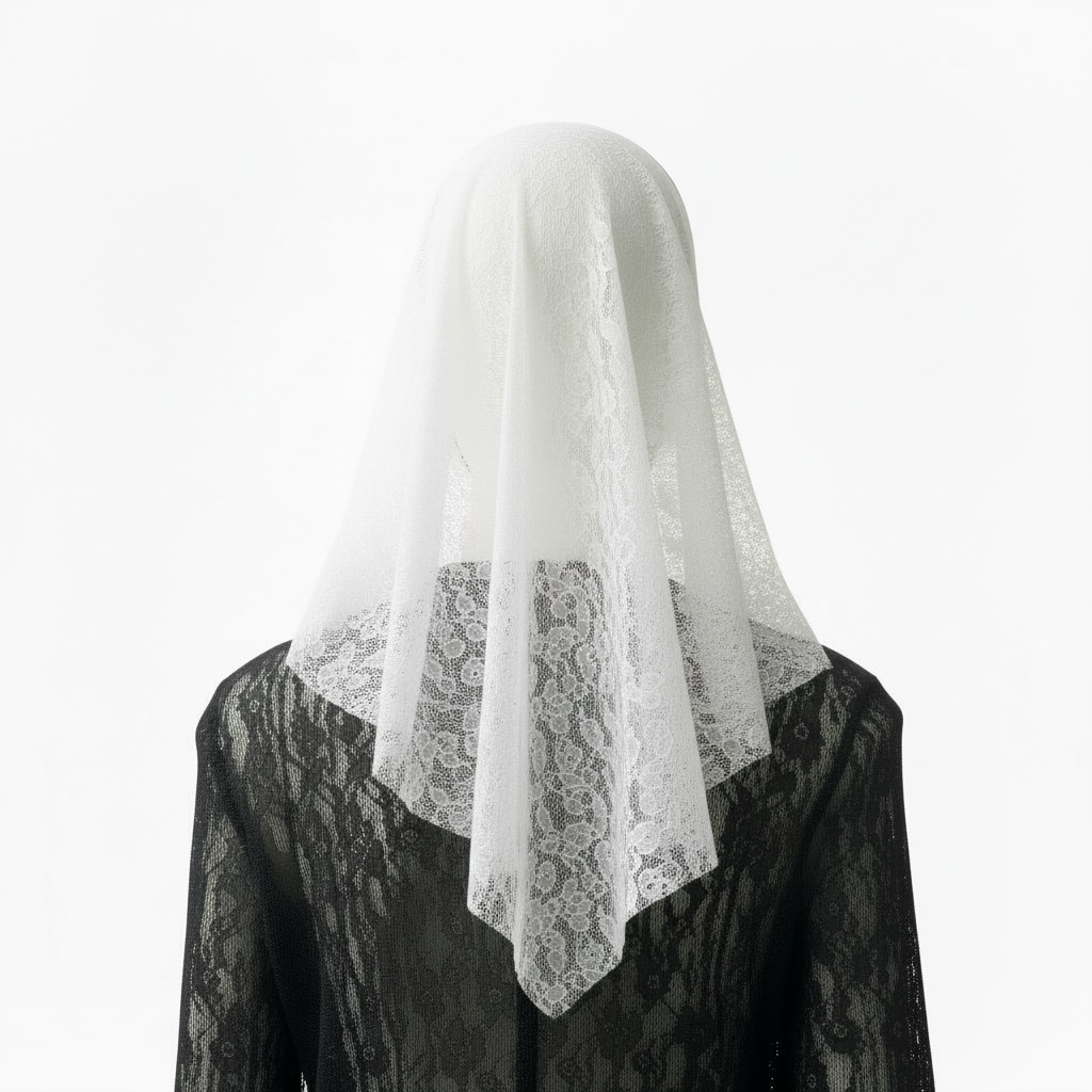 Voile de modestie blanc long Sainte Nitouche