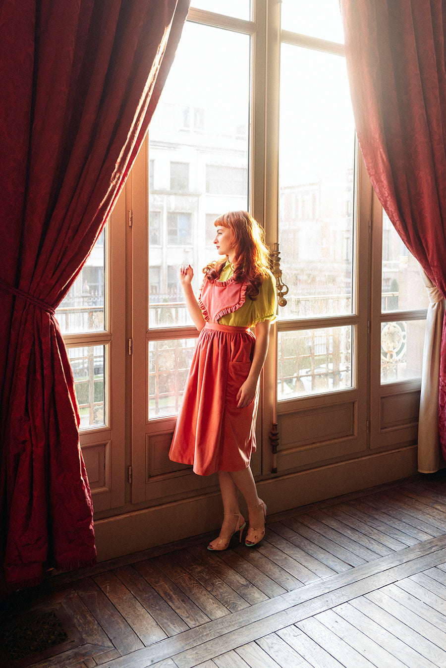 Renarde robe tablier en velours