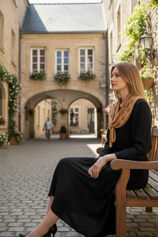 Robe vintage brodée années 40