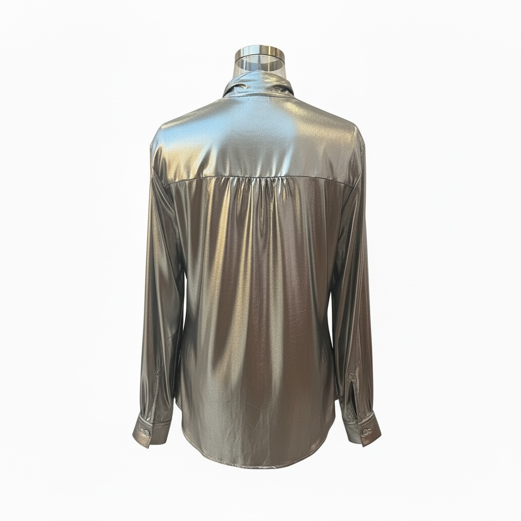 Silver lavallière blouse