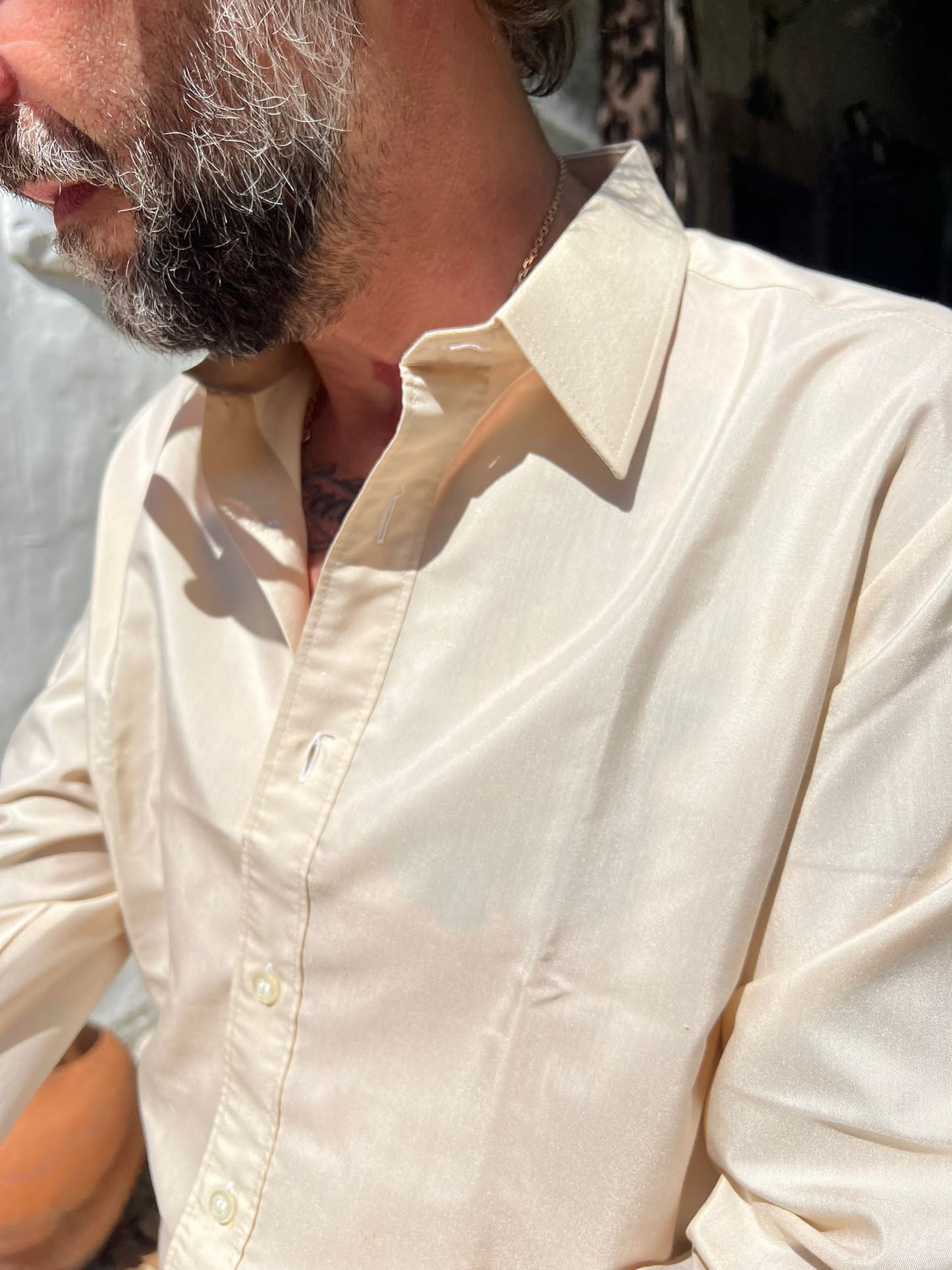 "Smoking 70'" chemise beige