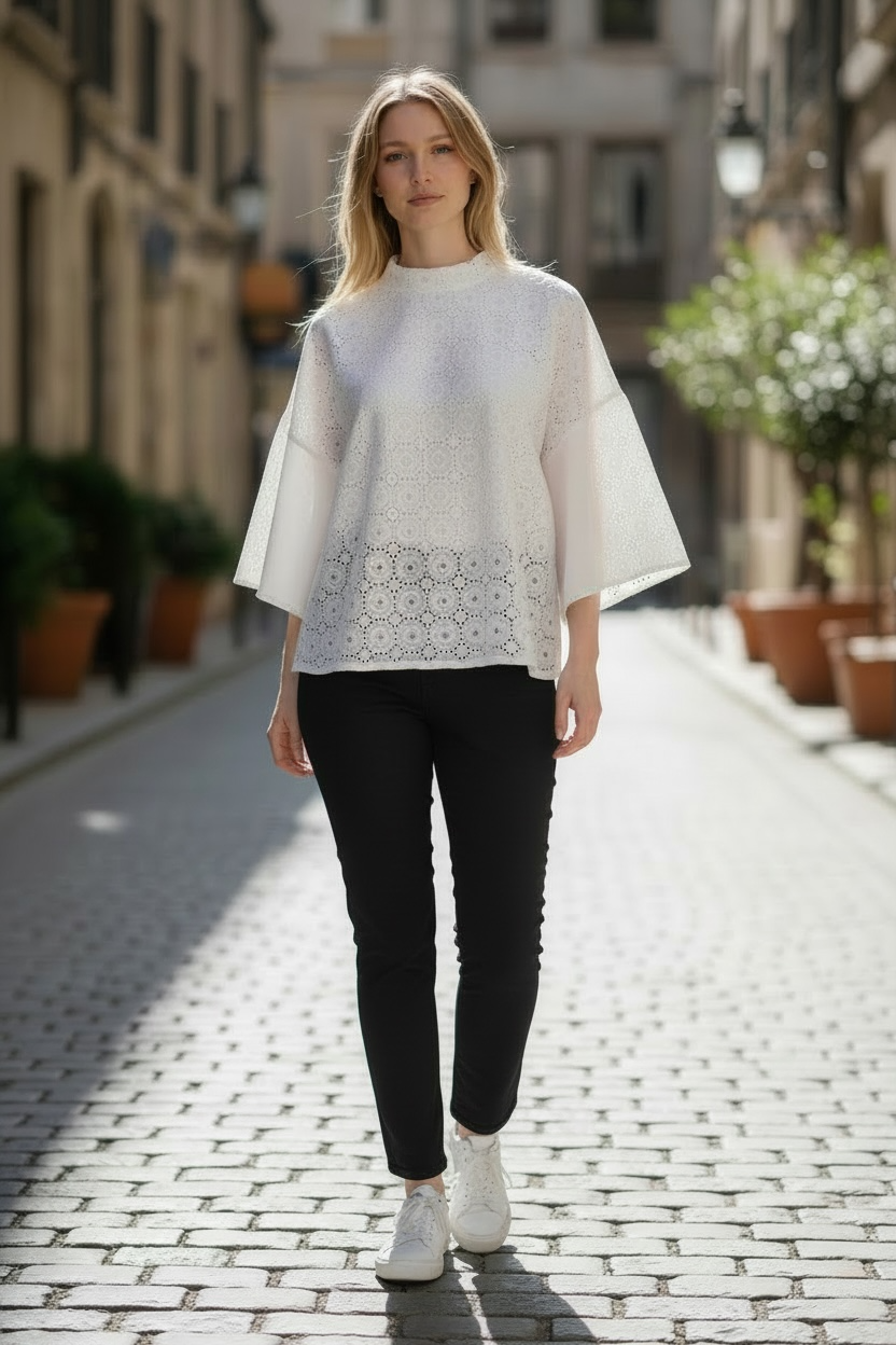 Blouse dentelle anglaise