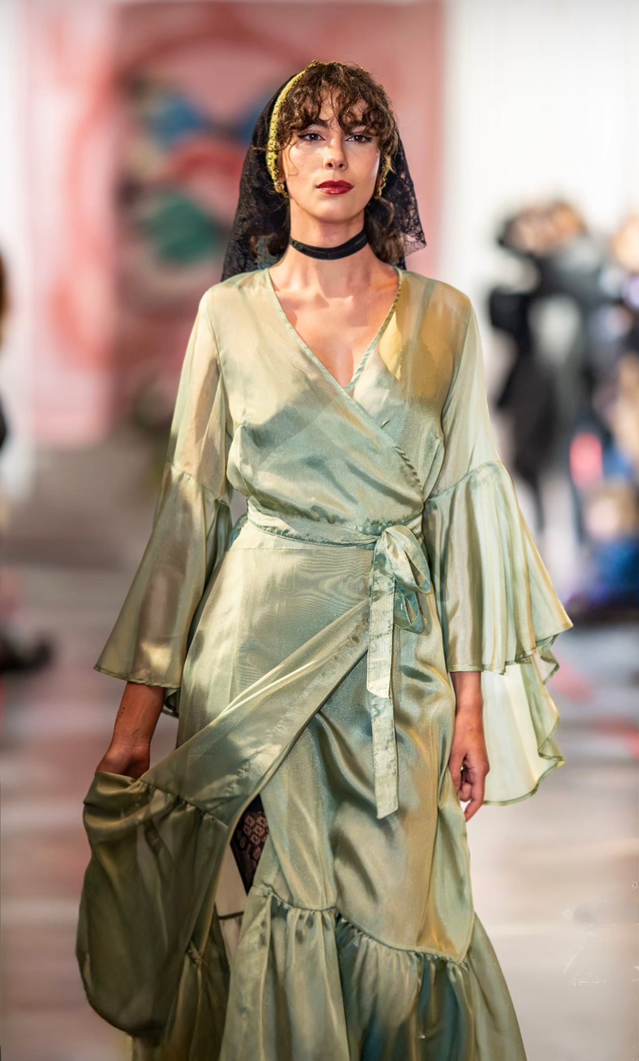 Midnight green robe