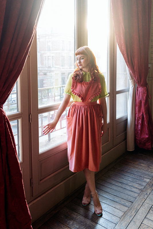 Renarde robe tablier en velours