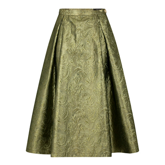 Theda Bara jupe midi vert amande